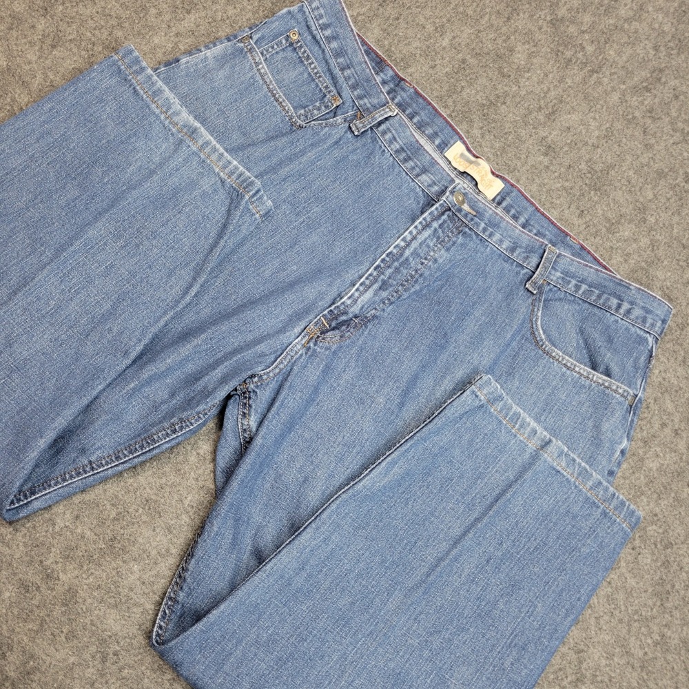 Wrangler Jeans Mens 42 Blue Western Cowboy Streetwear‎ Loose Fit Straight Leg